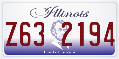 IL license plate Z632194