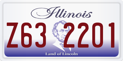 IL license plate Z632201