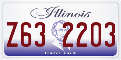 IL license plate Z632203