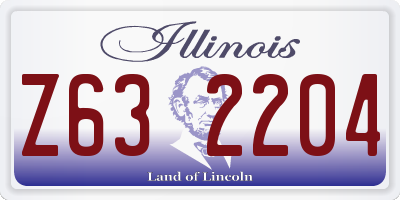 IL license plate Z632204