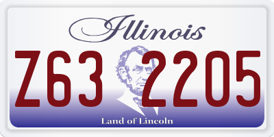 IL license plate Z632205