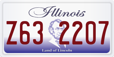 IL license plate Z632207