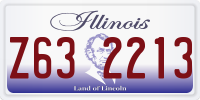 IL license plate Z632213