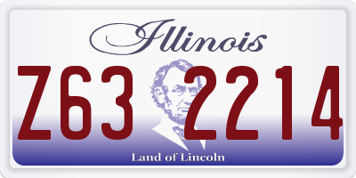 IL license plate Z632214