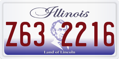 IL license plate Z632216