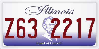 IL license plate Z632217