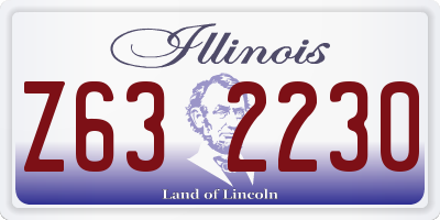 IL license plate Z632230