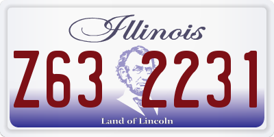 IL license plate Z632231