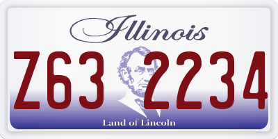 IL license plate Z632234