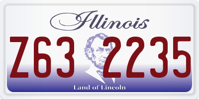 IL license plate Z632235