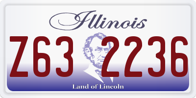 IL license plate Z632236