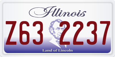 IL license plate Z632237