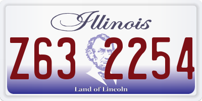 IL license plate Z632254