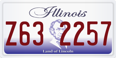 IL license plate Z632257
