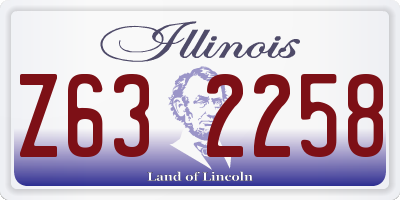 IL license plate Z632258