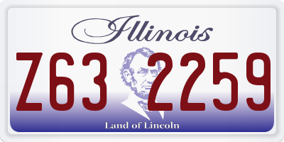IL license plate Z632259