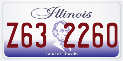 IL license plate Z632260