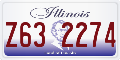 IL license plate Z632274