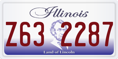 IL license plate Z632287