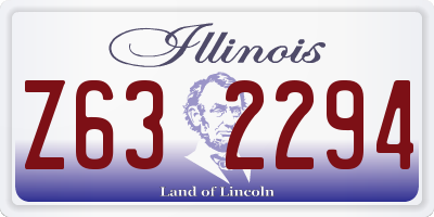 IL license plate Z632294