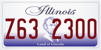 IL license plate Z632300