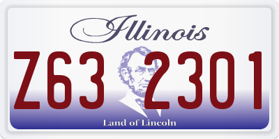 IL license plate Z632301