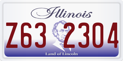 IL license plate Z632304