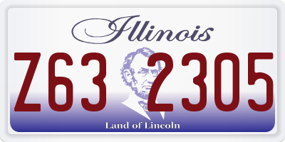 IL license plate Z632305