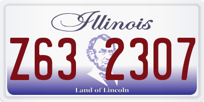 IL license plate Z632307