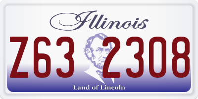 IL license plate Z632308