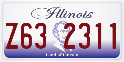 IL license plate Z632311
