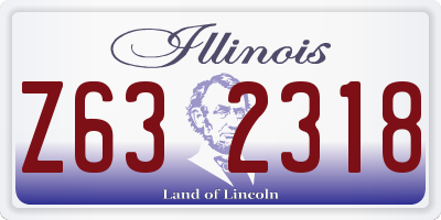 IL license plate Z632318