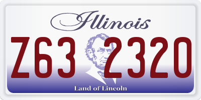 IL license plate Z632320