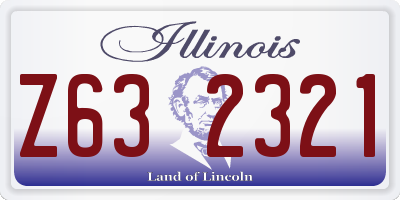 IL license plate Z632321
