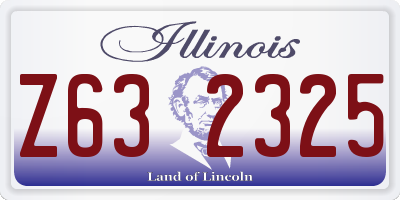 IL license plate Z632325