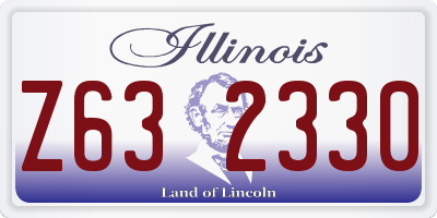 IL license plate Z632330