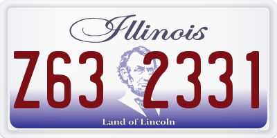 IL license plate Z632331