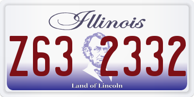 IL license plate Z632332