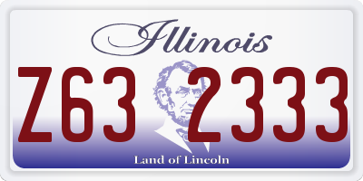 IL license plate Z632333