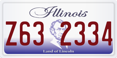 IL license plate Z632334