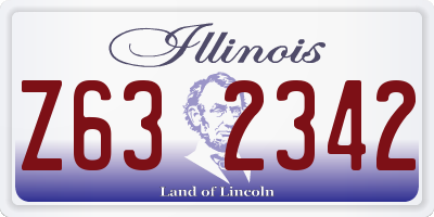 IL license plate Z632342