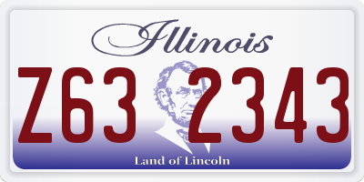IL license plate Z632343