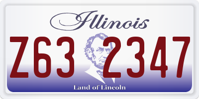 IL license plate Z632347