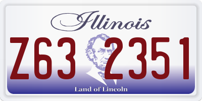 IL license plate Z632351