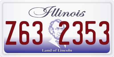 IL license plate Z632353