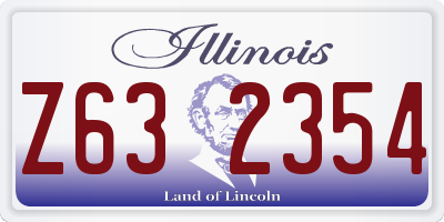 IL license plate Z632354