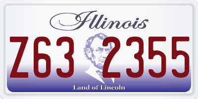 IL license plate Z632355