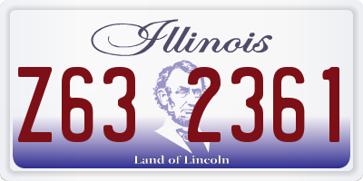 IL license plate Z632361