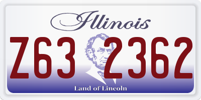 IL license plate Z632362
