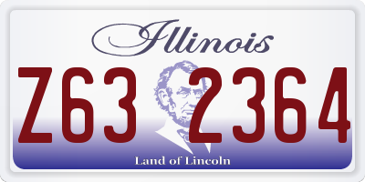 IL license plate Z632364